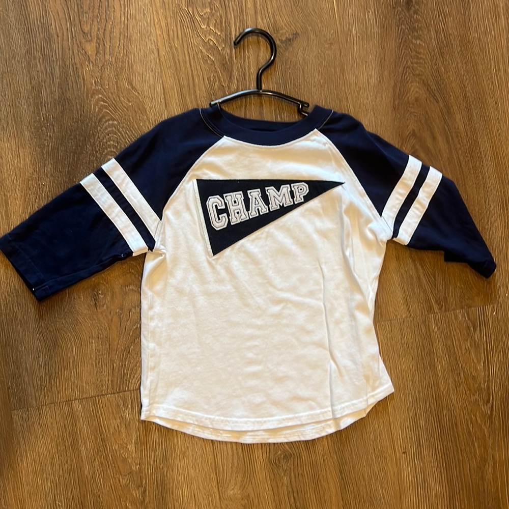 Janie and Jack boys 3/4 sleeve sports champ shirt